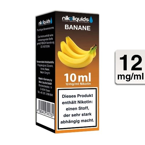 E-Liquid NIKOLIQUIDS Banane 12 mg Nikotin E-Liquid NIKOLIQUIDS Banane 12 mg Nikotin