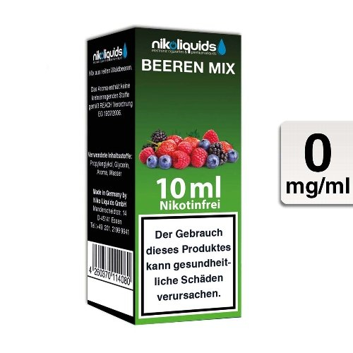 E-Liquid NIKOLIQUIDS Beeren Mix 0mg ohne Nikotin E-Liquid NIKOLIQUIDS Beeren Mix 0mg ohne Nikotin