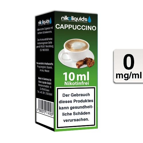 E-Liquid NIKOLIQUIDS Cappuccino 0mg Nikotin E-Liquid NIKOLIQUIDS Cappuccino 0mg Nikotin