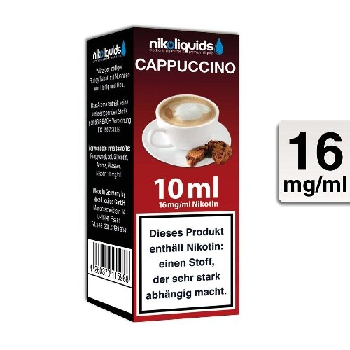 E-Liquid NIKOLIQUIDS Cappuccino 16 mg Nikotin E-Liquid NIKOLIQUIDS Cappuccino 16 mg Nikotin