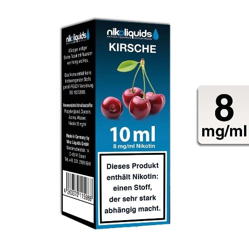 E-Liquid NIKOLIQUIDS Kirsche 8 mg Nikotin E-Liquid NIKOLIQUIDS Kirsche 8 mg Nikotin