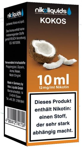 E-Liquid NIKOLIQUIDS Kokos 12 mg Nikotin E-Liquid NIKOLIQUIDS Kokos 12 mg Nikotin