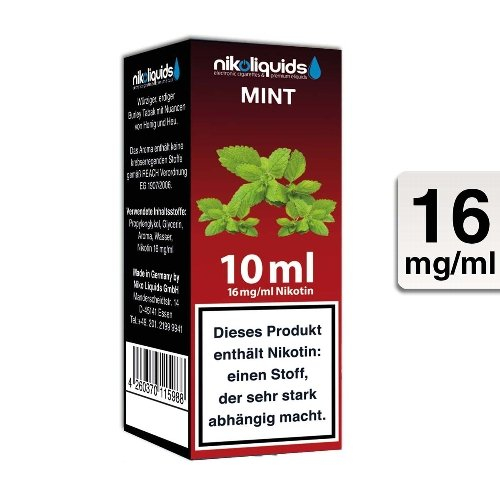 E-Liquid NIKOLIQUIDS Mint 16 mg Nikotin E-Liquid NIKOLIQUIDS Mint 16 mg Nikotin