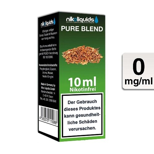 E-Liquid NIKOLIQUIDS Pure Blend 0mg ohne Nikotin E-Liquid NIKOLIQUIDS Pure Blend 0mg ohne Nikotin