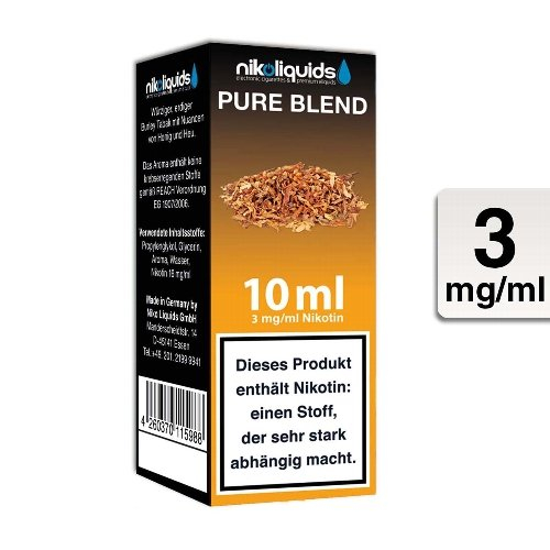 E-Liquid NIKOLIQUIDS Pure Blend 12 mg Nikotin E-Liquid NIKOLIQUIDS Pure Blend 12 mg Nikotin