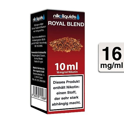 E-Liquid NIKOLIQUIDS Royal Blend 16 mg Nikotin E-Liquid NIKOLIQUIDS Royal Blend 16 mg Nikotin