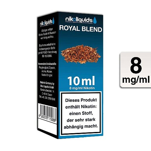 E-Liquid NIKOLIQUIDS Royal Blend 8 mg Nikotin E-Liquid NIKOLIQUIDS Royal Blend 8 mg Nikotin