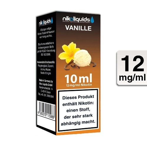 E-Liquid NIKOLIQUIDS Vanille 12 mg Nikotin 50 / 50 E-Liquid NIKOLIQUIDS Vanille 12 mg Nikotin 50 / 50