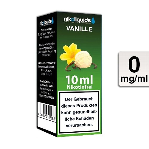 E-Liquid NIKOLIQUIDS Vanille 0mg ohne Nikotin E-Liquid NIKOLIQUIDS Vanille 0mg ohne Nikotin