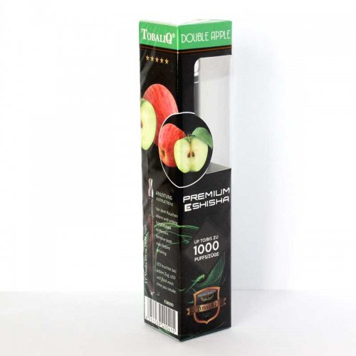 E-Shisha TOBALIQ Double Apple 1000 Züge Premium E-Shisha TOBALIQ Double Apple 1000 Züge Premium