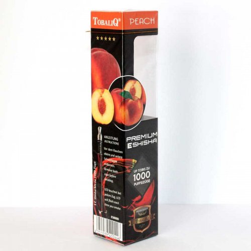E-Shisha TOBALIQ Peach 1000 Züge Premium E-Shisha TOBALIQ Peach 1000 Züge Premium