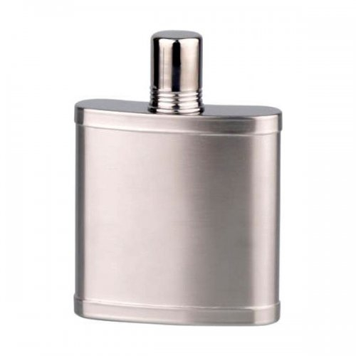 Flachmann Edelstahl satiniert mit Trinkkappe 6oz/180ml Flachmann Edelstahl satiniert mit Trinkkappe 6oz/180ml