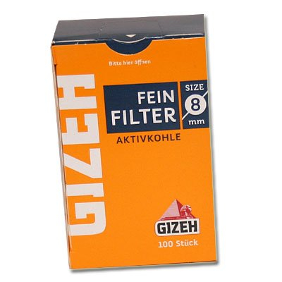 Gizeh Filter Aktivkohle 8mm Zigarettenfilter 100 Stück Gizeh Filter Aktivkohle 8mm Zigarettenfilter 100 Stück