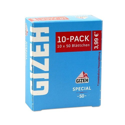 Gizeh Zigarettenpapier Blau Special Sparpack 10x50 Blatt Gizeh Zigarettenpapier Blau Special Sparpack 10x50 Blatt