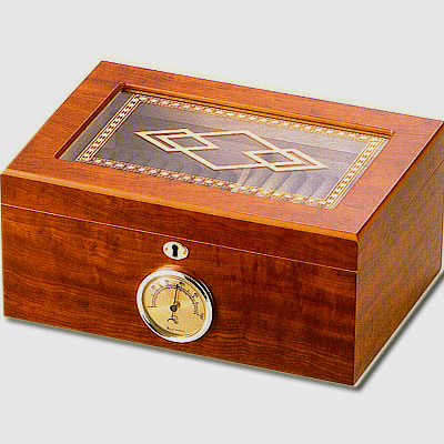 Humidor Glasdeckel Intarsien Humidor Glasdeckel Intarsien