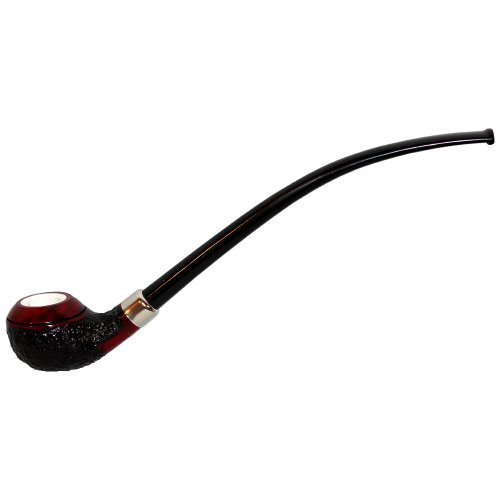 JEAN CLAUDE Lesepf.rustik schwarz/rot/Meerschaumf.Ebonite JEAN CLAUDE Lesepf.rustik schwarz/rot/Meerschaumf.Ebonite