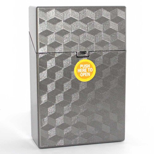 Clic Boxx 20er Deluxe Silber Grau Zigarettenbox Clic Boxx 20er Deluxe Silber Grau Zigarettenbox