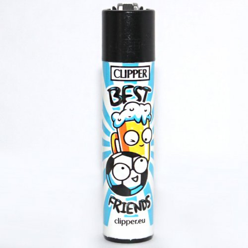 Clipper Feuerzeug Best Friends 2 - 2v4 Bier und Fußball Clipper Feuerzeug Best Friends 2 - 2v4 Bier und Fußball