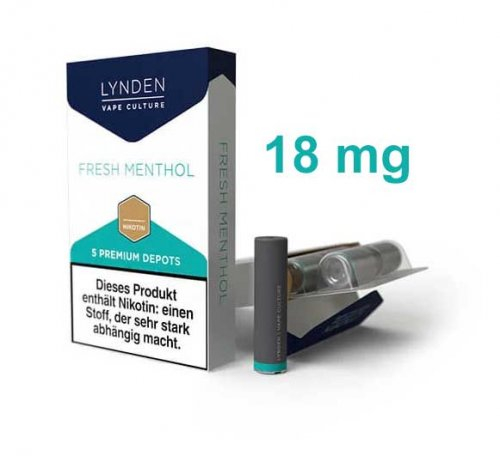 LYNDEN Depots Fresh Menthol 18 mg Nikotin LYNDEN Depots Fresh Menthol 18 mg Nikotin