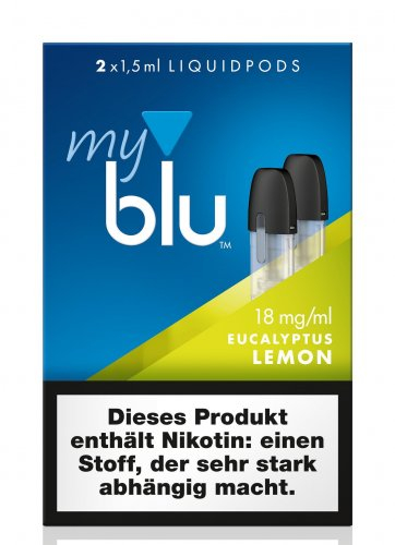 myblu Pods Eucalyptus Lemon 18 mg 2er Pack myblu Pods Eucalyptus Lemon 18 mg 2er Pack