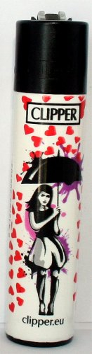 Clipper Feuerzeug Street Art Heart 2 - 3/4 Clipper Feuerzeug Street Art Heart 2 - 3/4