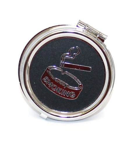 Taschenaschenbecher Rund Smoking Schwarz Taschenaschenbecher Rund Smoking Schwarz