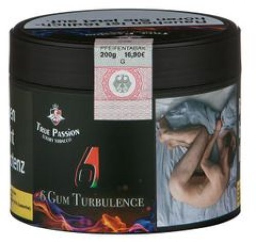 True Passion 6 Gum Turbulence  200g Dose Wasserpfeifentabak