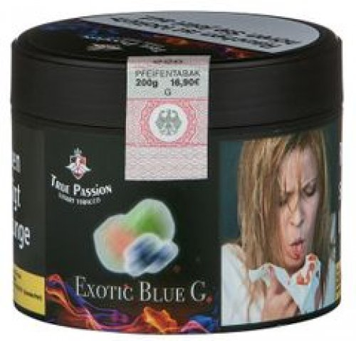 True Passion Exotic Blue G 200g Dose Wasserpfeifentabak True Passion Exotic Blue G 200g Dose Wasserpfeifentabak