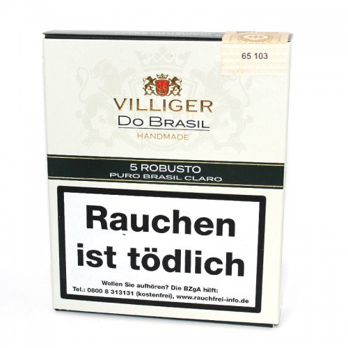 Villiger Zigarren Do Brasil Claro Robusto 5er Villiger Zigarren Do Brasil Claro Robusto 5er