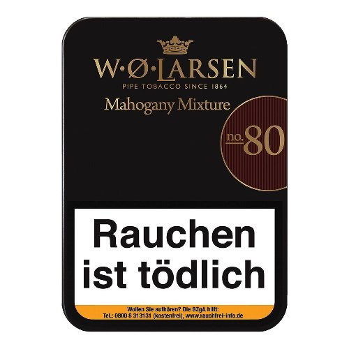 W. O. Larsen Mahagony Mixture No. 80 Pfeifentabak 100g Dose W. O. Larsen Mahagony Mixture No. 80 Pfeifentabak 100g Dose