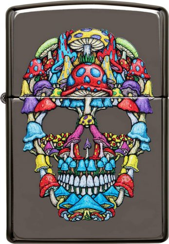 ZIPPO Black Ice Mushroom Skull ZIPPO Black Ice Mushroom Skull