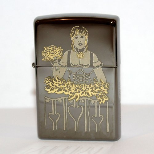 ZIPPO Feuerzeug Mountain Domina Ebony gelasert ZIPPO Feuerzeug Mountain Domina Ebony gelasert