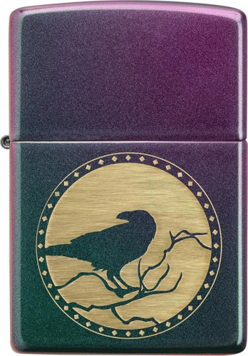 ZIPPO Iridescent gelasert Raven ZIPPO Iridescent gelasert Raven