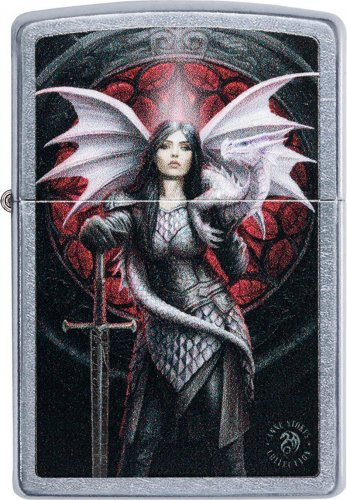 ZIPPO street chrome Anne Stokes Dragon Girl ZIPPO street chrome Anne Stokes Dragon Girl