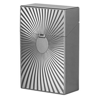 Clic Boxx 20er Deluxe Silber Grau No 2 Zigarettenbox Clic Boxx 20er Deluxe Silber Grau No 2 Zigarettenbox