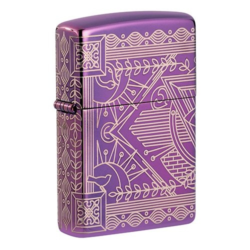 Zippo Feuerzeug Hyper Pastiche Design Lila Zippo Feuerzeug Hyper Pastiche Design Lila