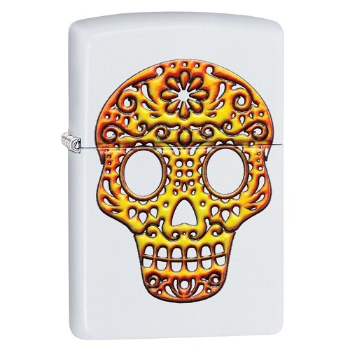 Zippo Feuerzeug Sugar Skull weiß Zippo Feuerzeug Sugar Skull weiß
