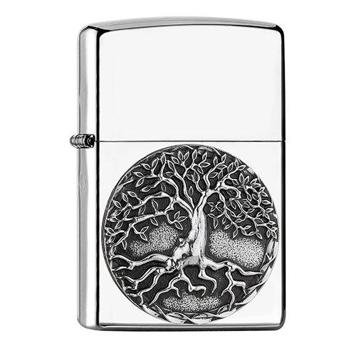 Zippo Feuerzeug Tree of Life Emblem Chrome Zippo Feuerzeug Tree of Life Emblem Chrome