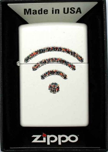 Zippo Feuerzeug WiFi Symbol Zippo Feuerzeug WiFi Symbol