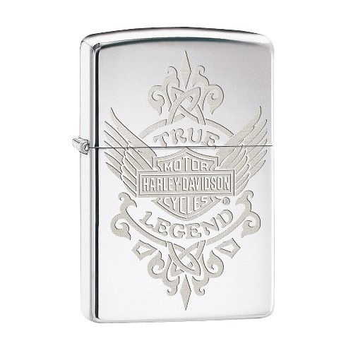 Zippo Feuerzeug chrom poliert Harley Davidson True Legend Zippo Feuerzeug chrom poliert Harley Davidson True Legend