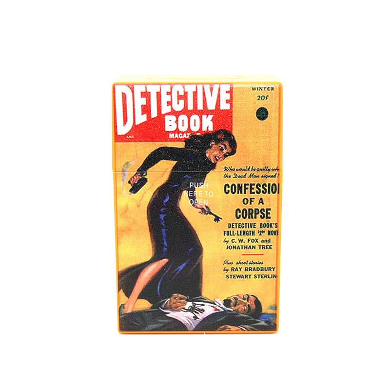 Atomic Zigaretten-Etui 20er Motiv Detective Book Confession of a Corpse Atomic Zigaretten-Etui 20er Motiv Detective Book Confession of a Corpse