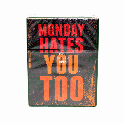 Atomic Zigarettenbox für ca. 25 Stück, Motiv Monday hates you too, rot Atomic Zigarettenbox für ca. 25 Stück, Motiv Monday hates you too, rot