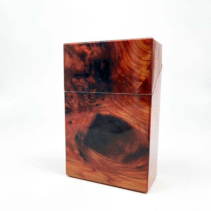 Atomic Zigarettenbox King Size Holz Marmorierung Orange Atomic Zigarettenbox King Size Holz Marmorierung Orange