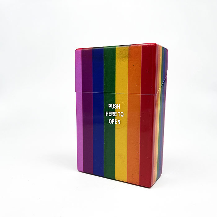 Atomic Zigarettenbox King Size Peace and Love Regenbogen Atomic Zigarettenbox King Size Peace and Love Regenbogen
