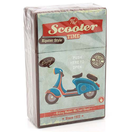 Atomic Zigarettenbox King Size Scooter Time Braun Atomic Zigarettenbox King Size Scooter Time Braun