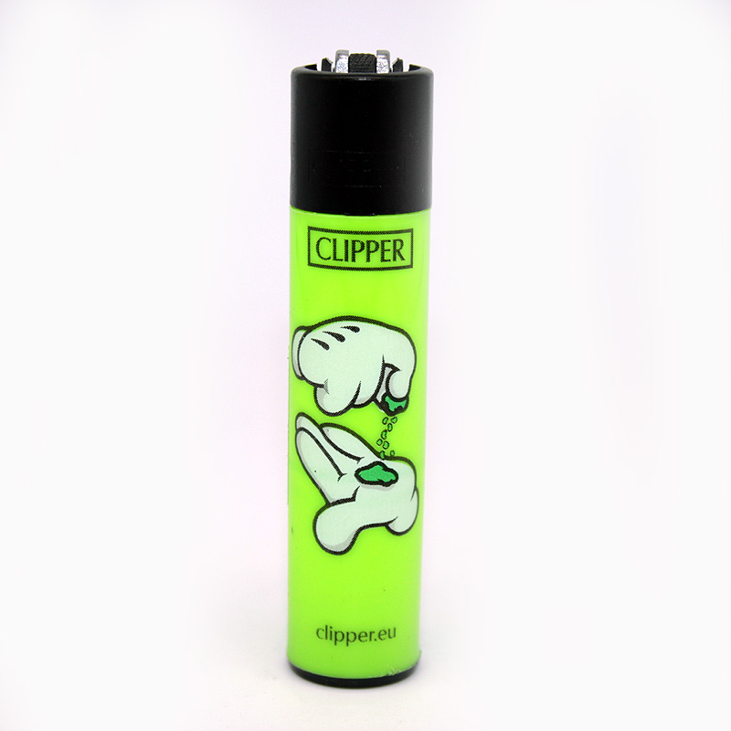 Clipper Feuerzeug Cartoon Hands grün Clipper Feuerzeug Cartoon Hands grün