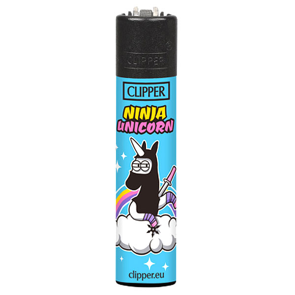 Clipper Feuerzeug Einhorn Slogan NINJA UNICORN Clipper Feuerzeug Einhorn Slogan NINJA UNICORN