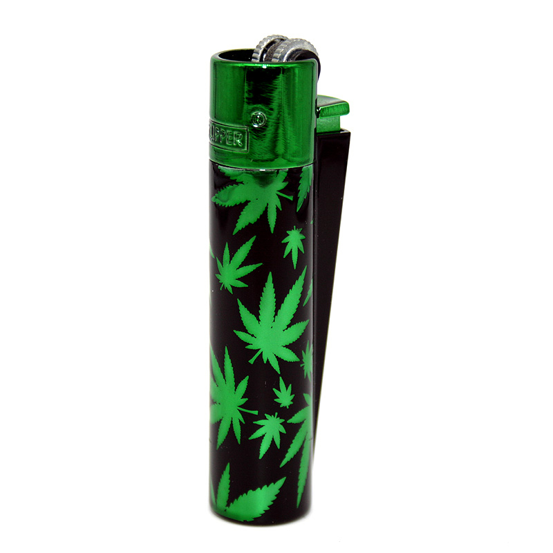 Clipper Feuerzeug Metall Green Leaves grün Clipper Feuerzeug Metall Green Leaves grün