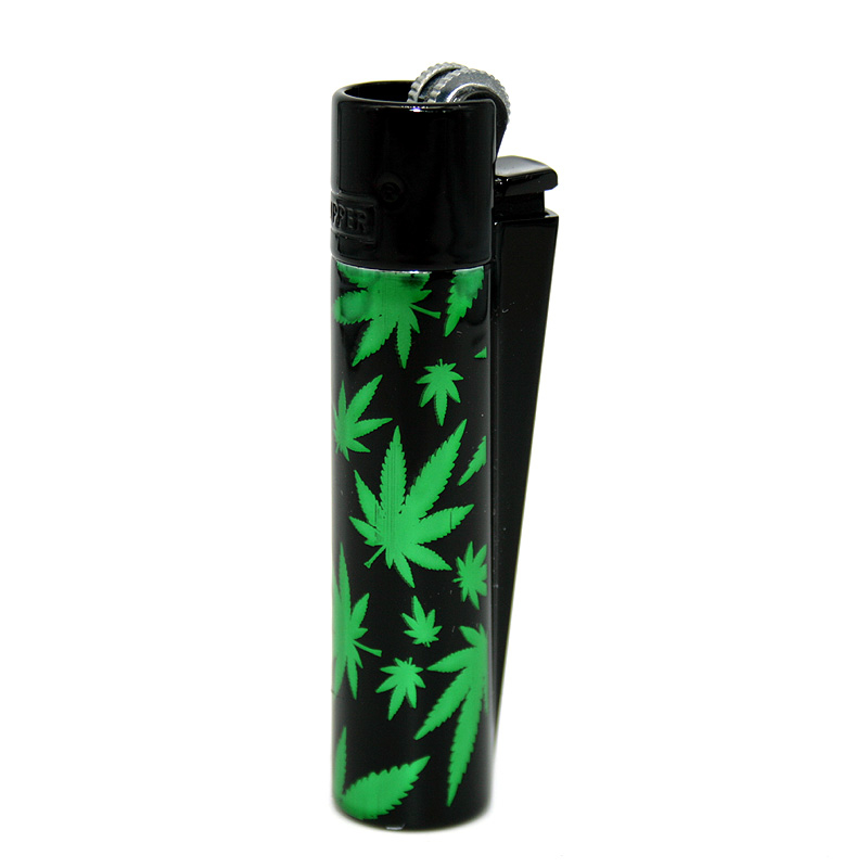 Clipper Feuerzeug Metall Green Leaves schwarz Clipper Feuerzeug Metall Green Leaves schwarz
