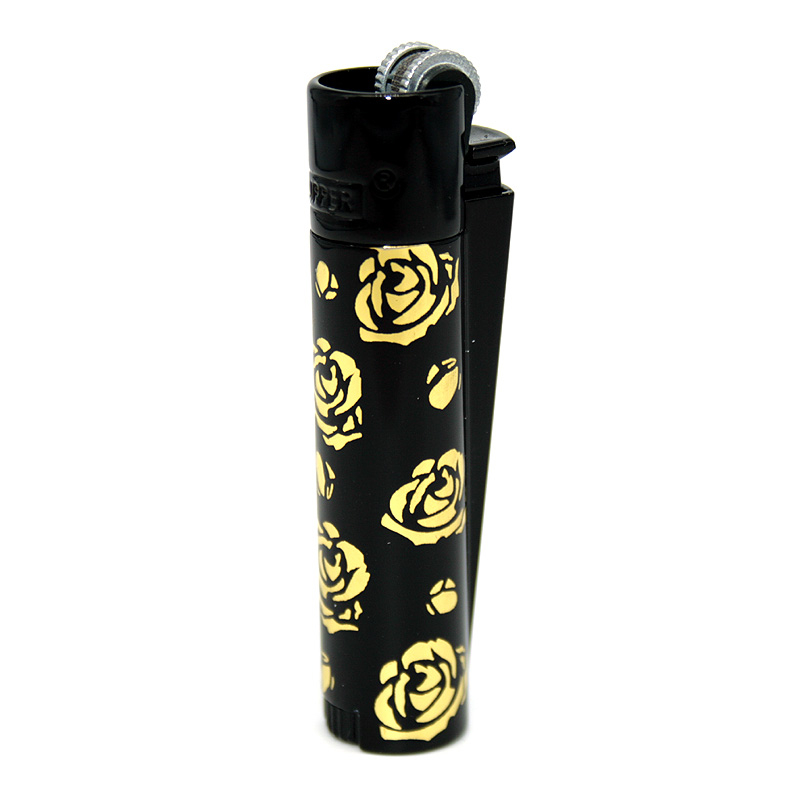 Clipper Feuerzeug Metall Rose of Gold schwarz Clipper Feuerzeug Metall Rose of Gold schwarz